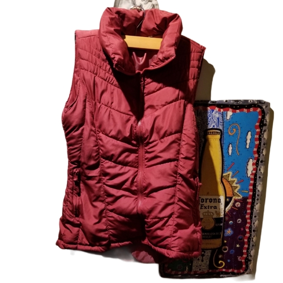Burgundy STORE TWENTY ONE Puffer Vest (Size 12) - Picture 4 of 4